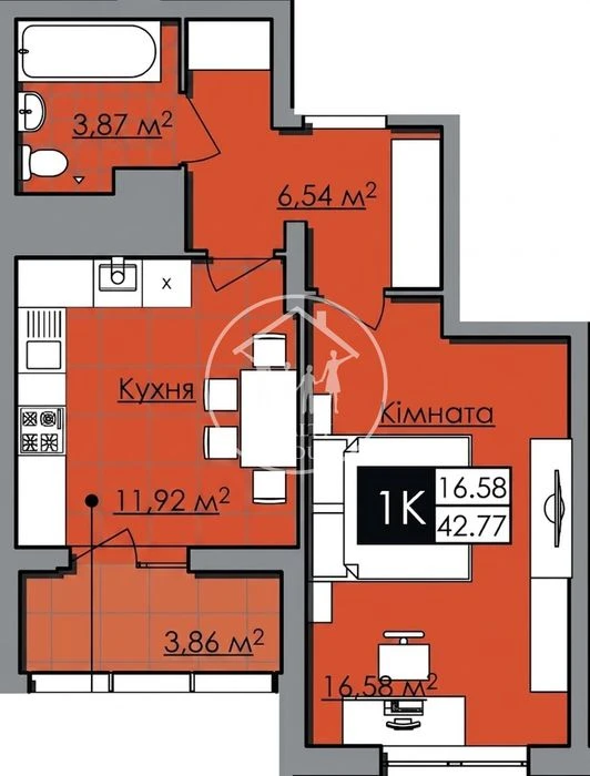 Продаж 1-кімнатної квартири в ЖК «Нове Життя»