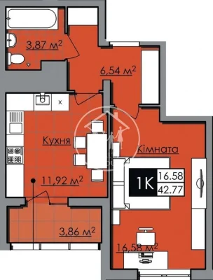 Продаж 1-кімнатної квартири в ЖК «Нове Життя»