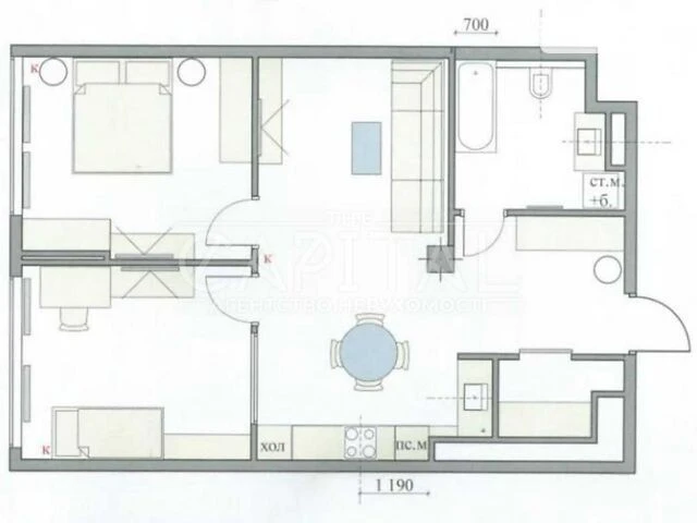 Продаж 2к квартири 68 кв. м на вул. Михайла Бойчука 41 • ID