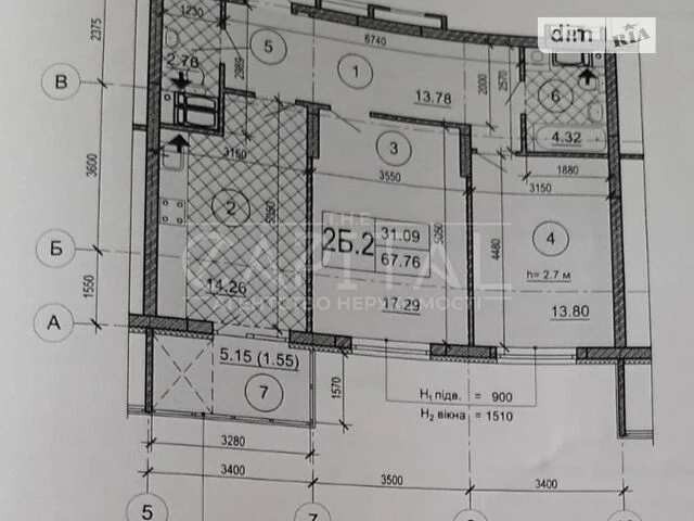 Продаж 2к квартири 72 кв. м на вул. Васильківська 37 • ID 34