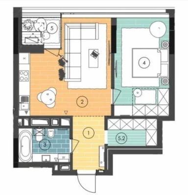 Продам 1-кімн. квартиру 56м2 в ЖК Unit Home, вул. Гарета Джо