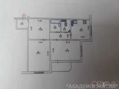 2-комнатная квартира, 73 м.кв.