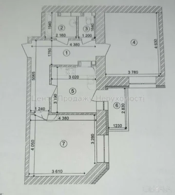 2-комнатная квартира, 63.46 м.кв.