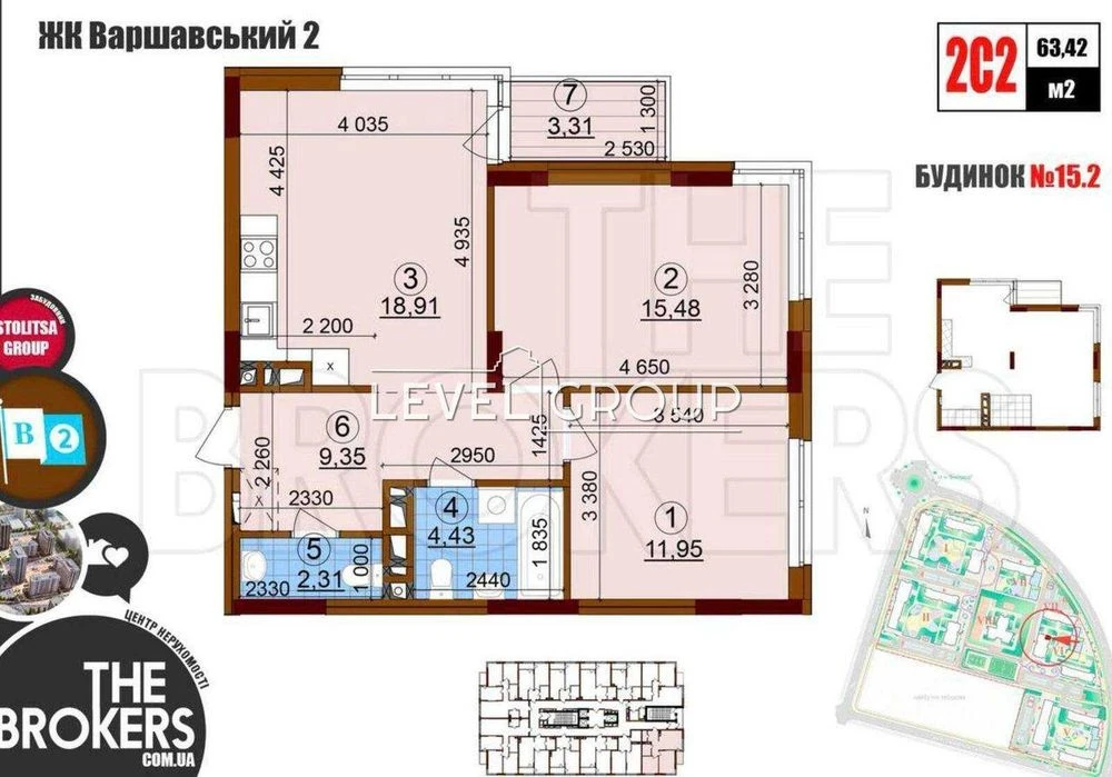 Продаж 2-кімнатної квартири в ЖК Варшавський /Олександра Оле
