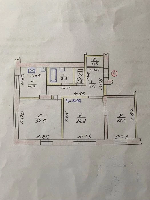 Продаж 3-х кімн. квартири