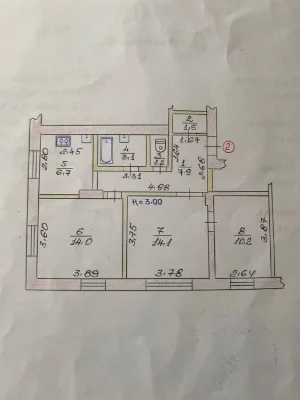 Продаж 3-х кімн. квартири