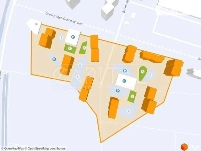 Sale of 3-room apartment 77 sq. m on Oleksandra Olesia St. 10.2 •