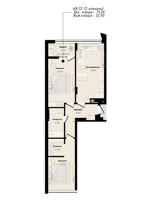 2 кімнатна квартира ЖК AurA (Біля Avalon Zelena Street) вул