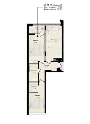 2 кімнатна квартира ЖК AurA (Біля Avalon Zelena Street) вул