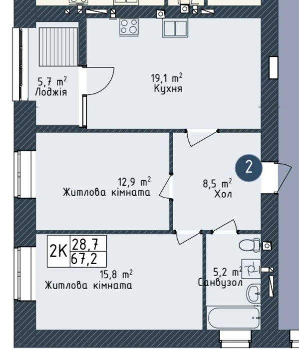 2-ком. квартира! 10 минут до центра! Рассрочка до 48 месяцев
