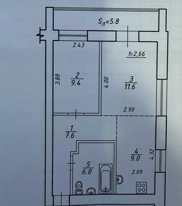 Продам 2-х квартиру центр Петропавлівська