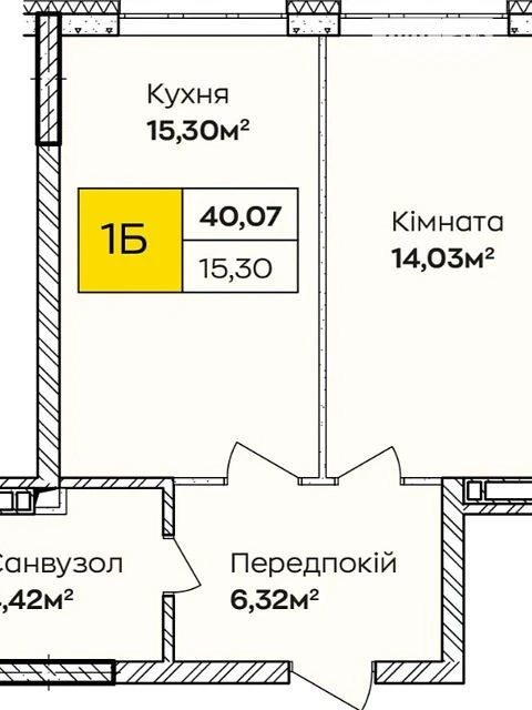 Продаж 1к квартири 40.07 кв. м на вул. Івана Кочерги 17А, кв
