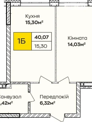 Продаж 1к квартири 40.07 кв. м на вул. Івана Кочерги 17А, кв