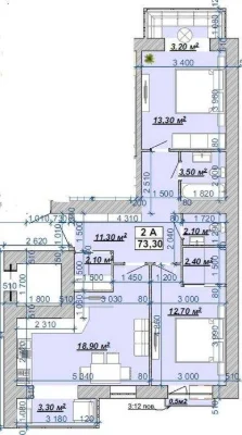 Large! 2k 73.3m., kitchen-living room, CENTER, KNYAGYNYN