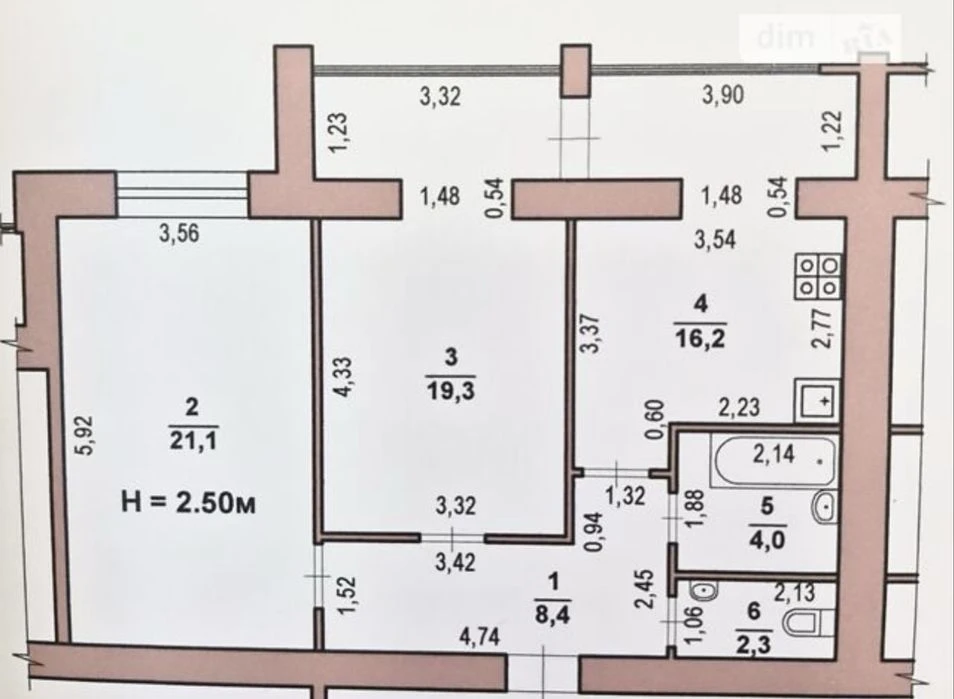 Продаж 2 кімнатної квартири ЖК Житлобуд 2