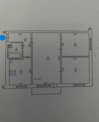 Продаж 3к кв. 3/5 пов. Ремонт Алмазний . №3826