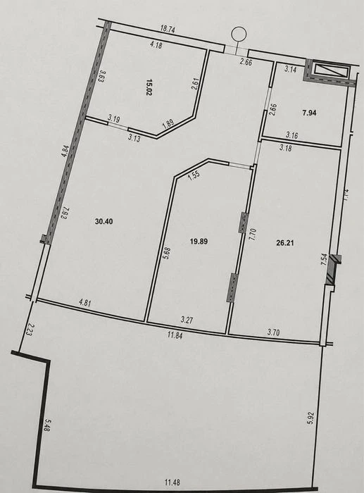 Продаж 2к квартири без ремонту  ЖК Кристал/Crystal/113 м2/ву