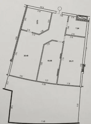 Продаж 2к квартири ЖК Кристал/112.80 м2/Бабʼяка/Без ремонту/