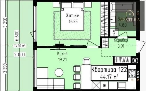 Продається 1-кімнатна квартира від забудовника