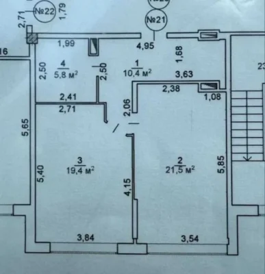 Простора 1-к 57м² з індивідуальним плануванням, Байди Вишнев