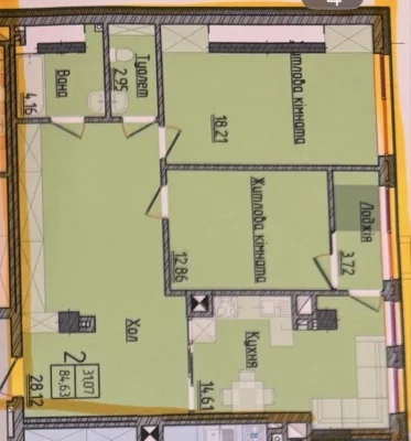 2-кімнатна новобудова | Щербанюка | 85 м². Паркова зона