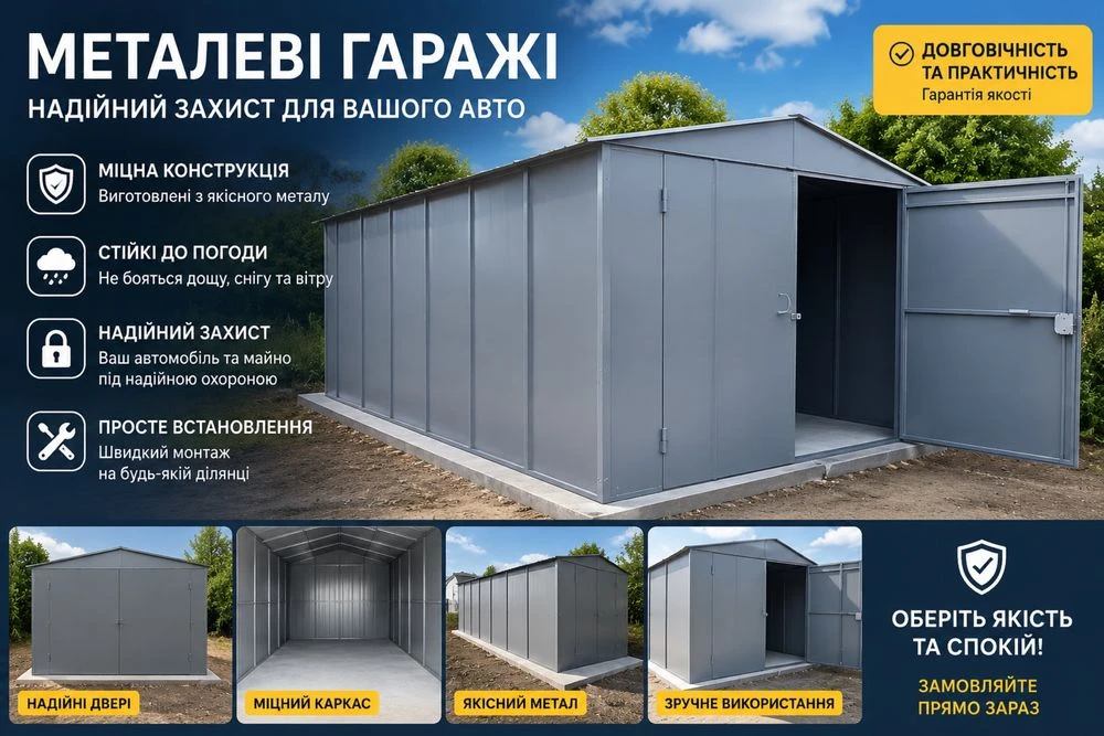 Гараж металевий 5,7*3,8