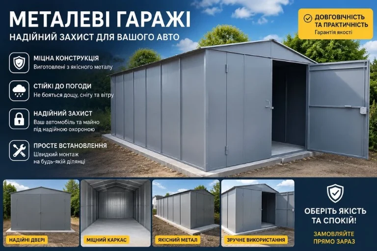 Гараж металевий 5,7*3,8