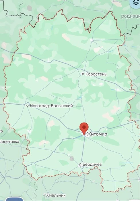 Продам 58,1253 га, Житомирская область, Вишів