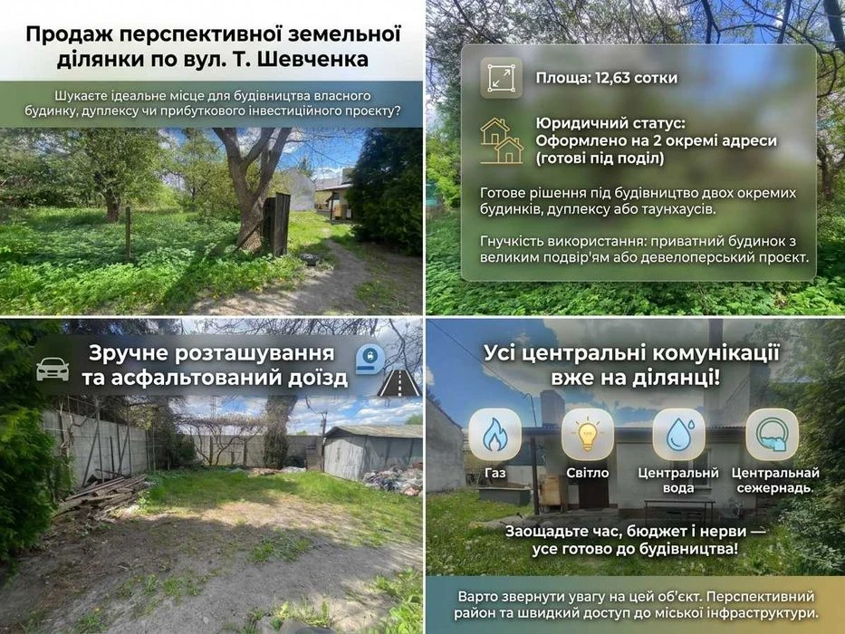 Продаж перспективної земельної ділянки під котеджну забудову