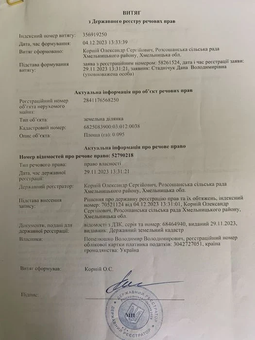 Продам земельну ділянку