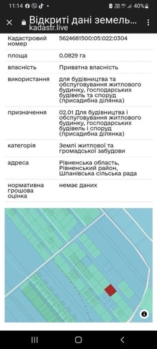 Продам земельну ділянку Райський сад  18сот.