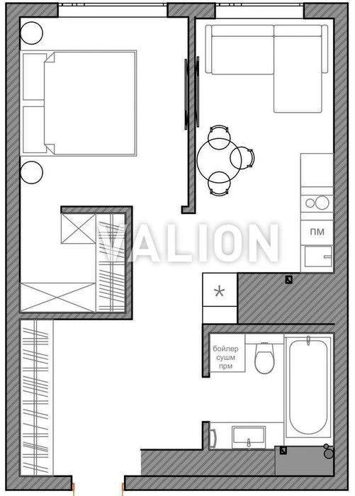 For sale WITHOUT% 1-room apartment in the Metropolis residential complex, Zabol Street