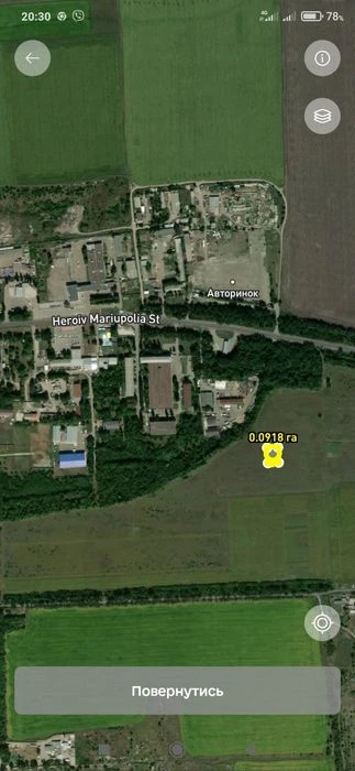 Приватизована земельна ділянка під житлову забудову