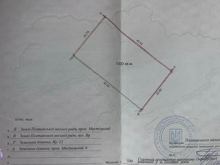 Участок в мальовничому місті