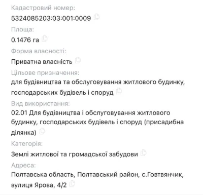 Говтвянчик. Земельна ділянка 15 соток.