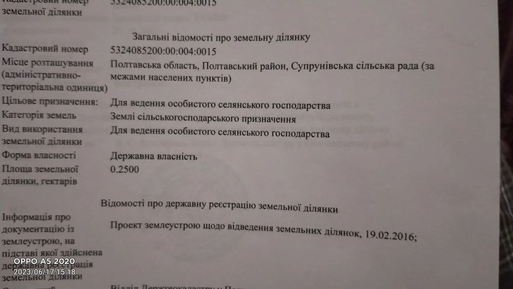 Продам земельну ділянку