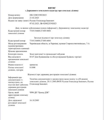 Фасад Калинівська комерція 22 сотки