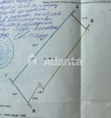Земельна ділянка 7,99 сот. вул.Генічевська, Кемпінг, Калічан