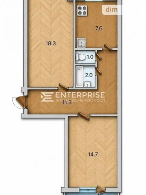 Продаж 2к квартири 57.3 кв. м на вул. Митрополита Андрія Шеп