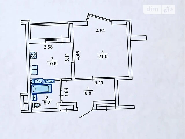 Продаж 1к квартири 50 кв. м на вул. Драгоманова 2Б • ID 3478