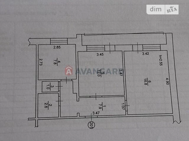 Продаж 2к квартири 52 кв. м на вул. Василя Касіяна 2 • ID 34
