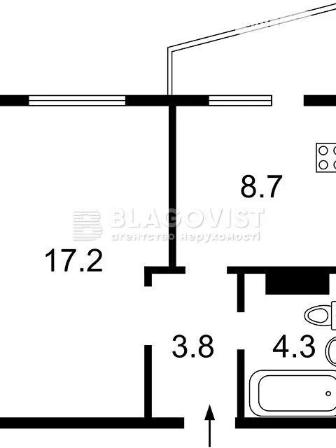Продаж 1к квартири 37 кв. м на вул. Бориса Гмирі 12Б • ID 34