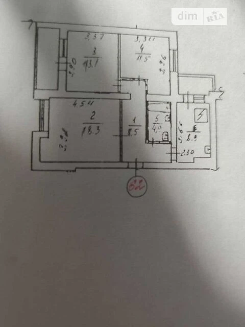 Продаж 3к квартири 64 кв. м на вул. Антоновича 88 • ID 34784