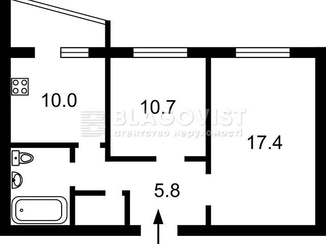 Продаж 2к квартири 54 кв. м на вул. Вишняківська 4 • ID 3478