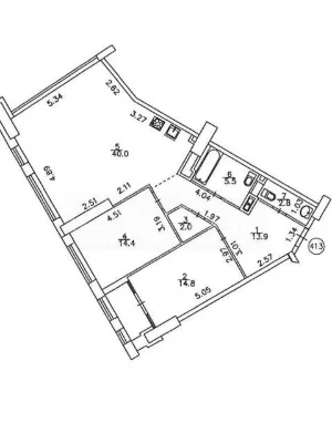 Продаж 3к квартири 96 кв. м на вул. Борщагівська • ID 347804