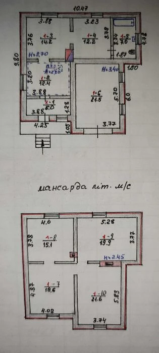 Продається новий двоповерховий цегляний будинок.4 кімнати.Га