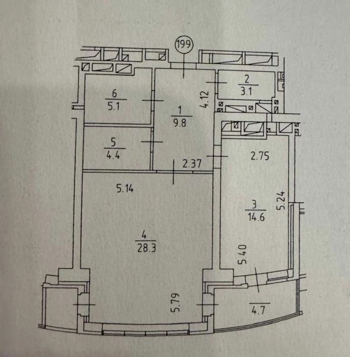1-room apartment for sale in the center of Kyiv - Lesi Ukrainky Blvd., 7A