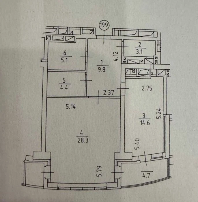 1-room apartment for sale in the center of Kyiv - Lesi Ukrainky Blvd., 7A