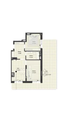 БЕЗ КОМИССИИ\ Продажа 2ком. квартира 65м.кв. + терраса\ ЖК Кле