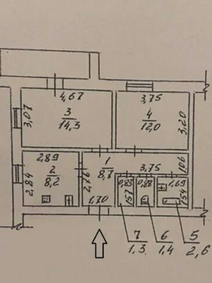 Продам 2-кімнатну квартиру 52 кв.м в цегляному будинку на Ле